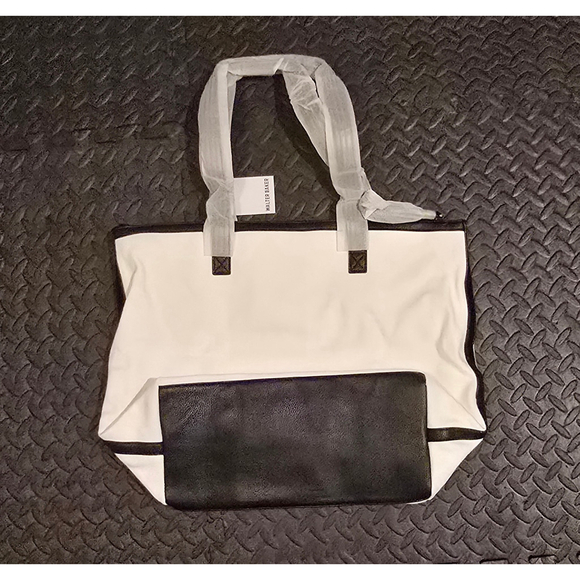 Women's Walter Baker White & Black Tote Bag O/S - Picture 3 of 5